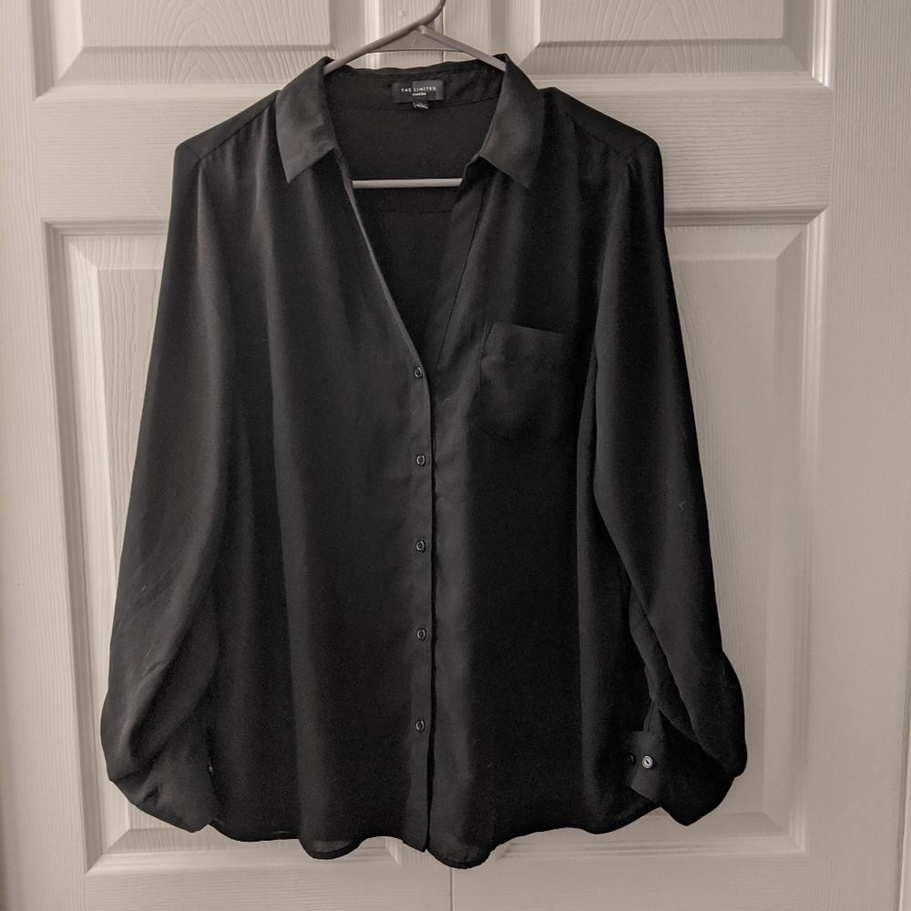 ⭐Ashton blouse black button up